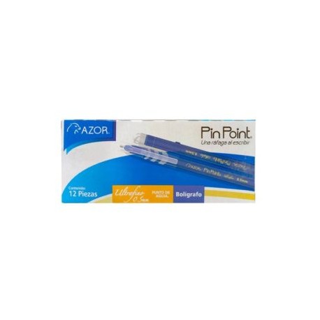 AZO-BOL-6840AZ / 301.6840AZ BOLIGRAFO PIN POINT ULTRAFINO AZUL C/12