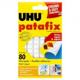 STD-PEG-39125 / 9U 39125 Pastillas de pegamento UHU Patafix color blanco con 80 almohadillas