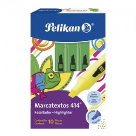 PEL-MAR-016006C / 30160006 Resaltador de texto Pelikan 414 verde caja con 10 piezas