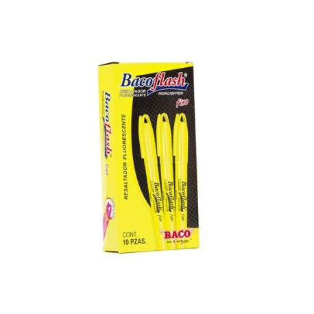 BAC-MAR-FLAJ12A / MR110 MARCATEXTOS BACOFLASH FINO AMARILLO