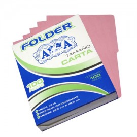 APS-FOL-L13 / L13FC Folder rosa APSA tamaño carta  , paquete